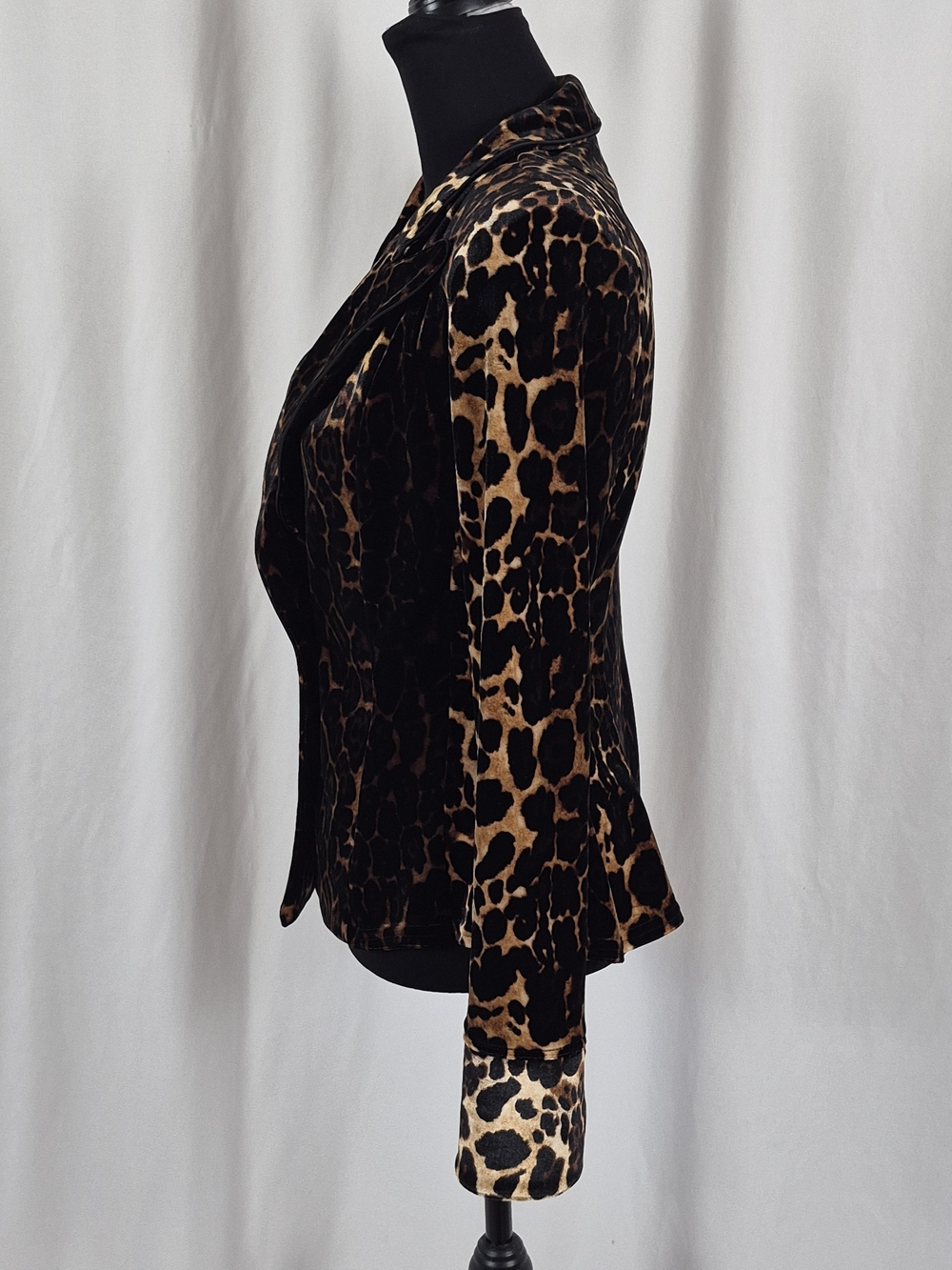 Design Today's by Song & Sung Vintage (Med) Velvet Leopard Blazer Modern Size XS - Picture 2 of 16